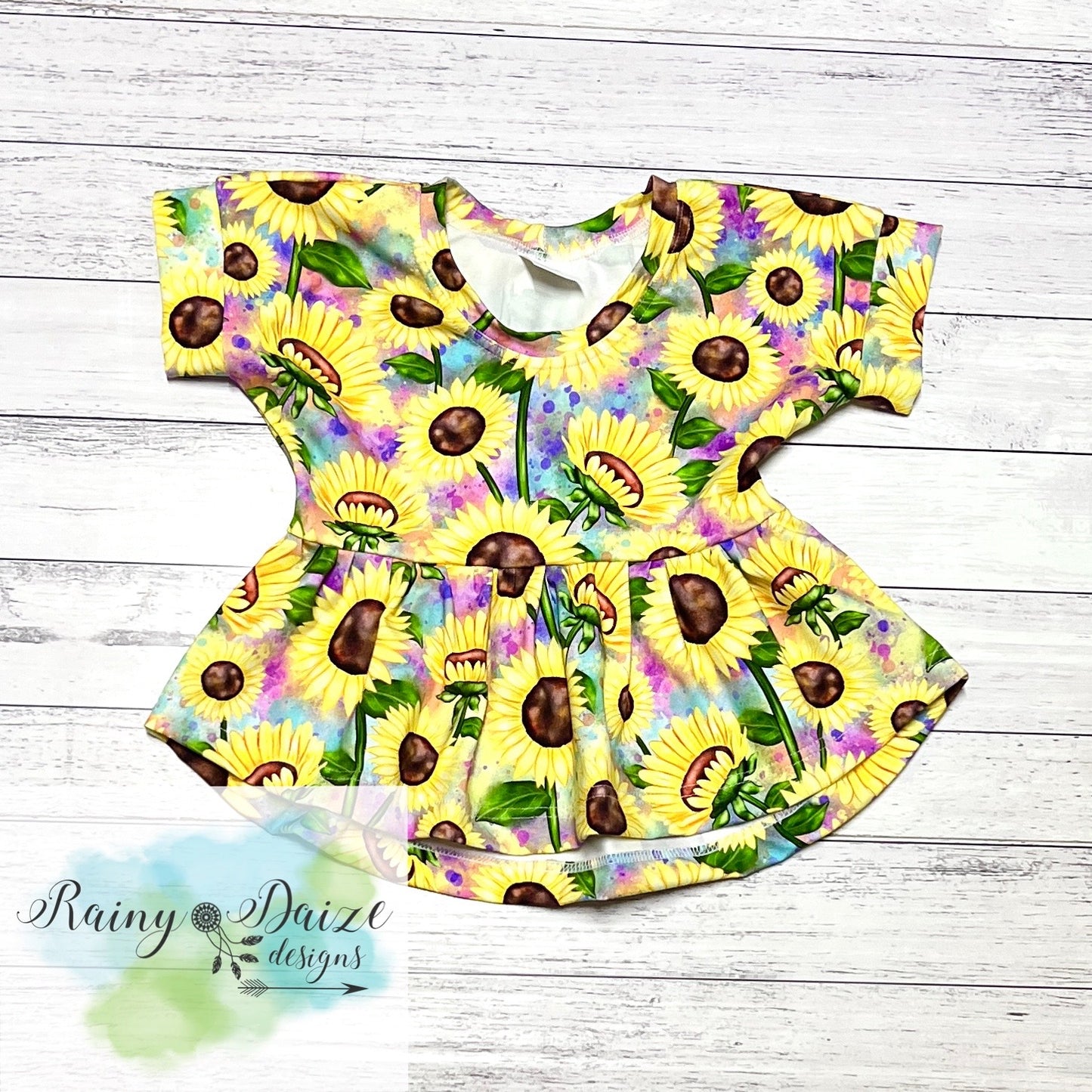 Sunflower Peplum Top