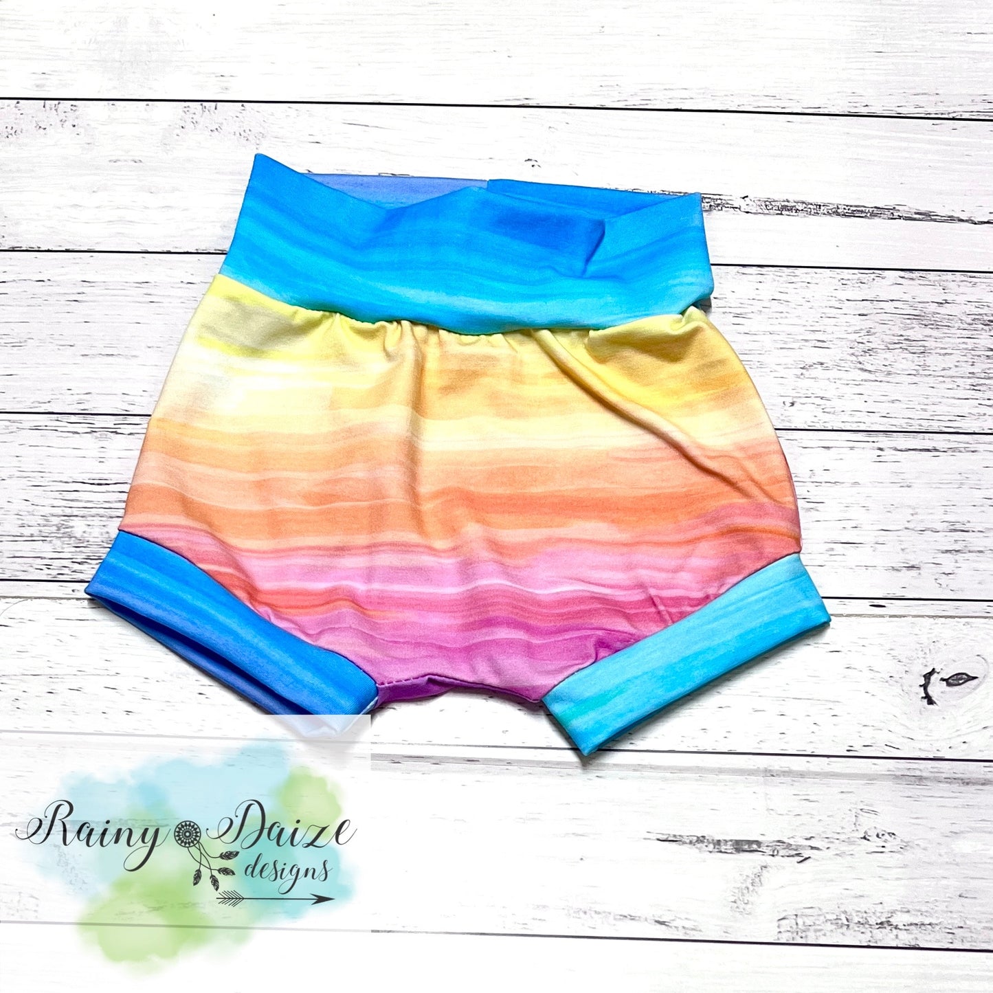 Size 1 Rainbow Stroke Bummies