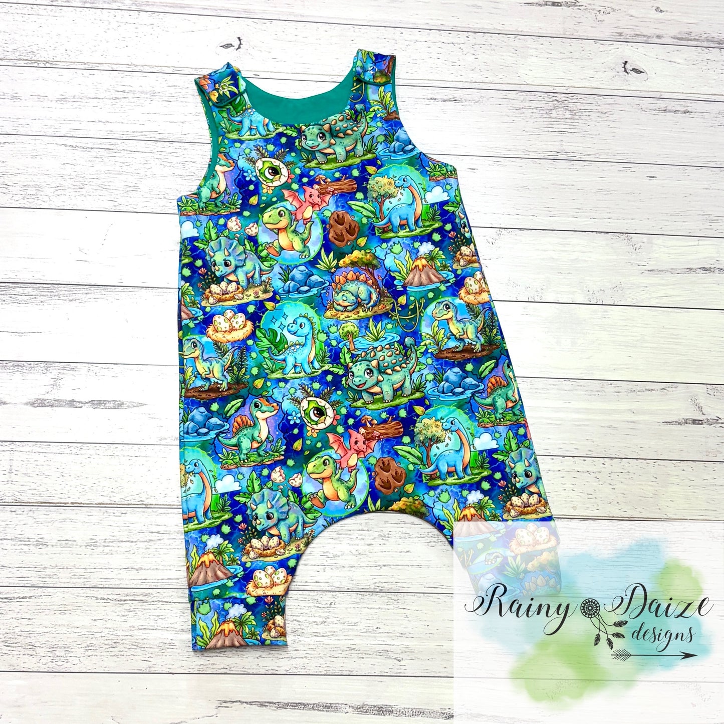 Dino World Harem Romper