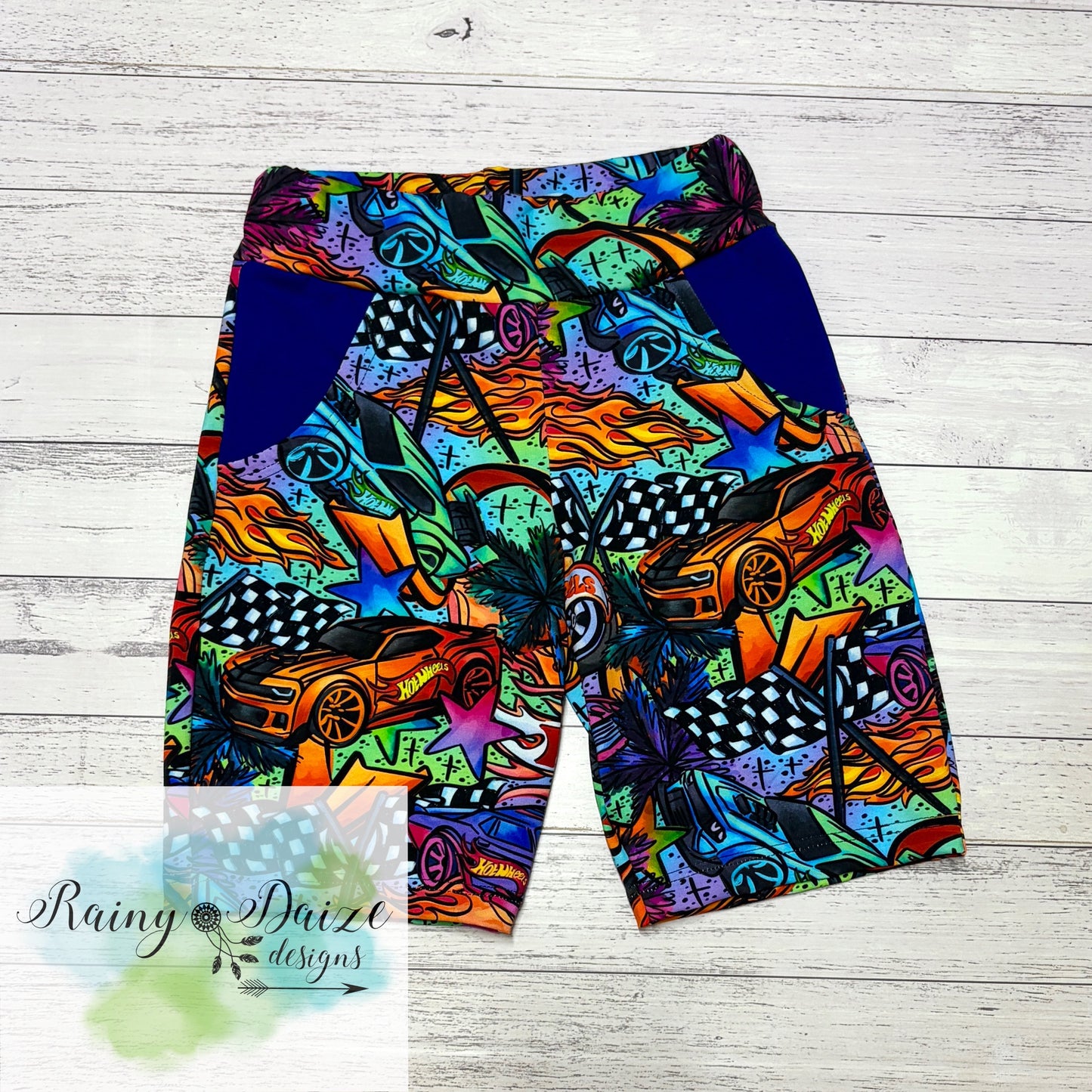 Neon Hot Wheels Jogger Shorts