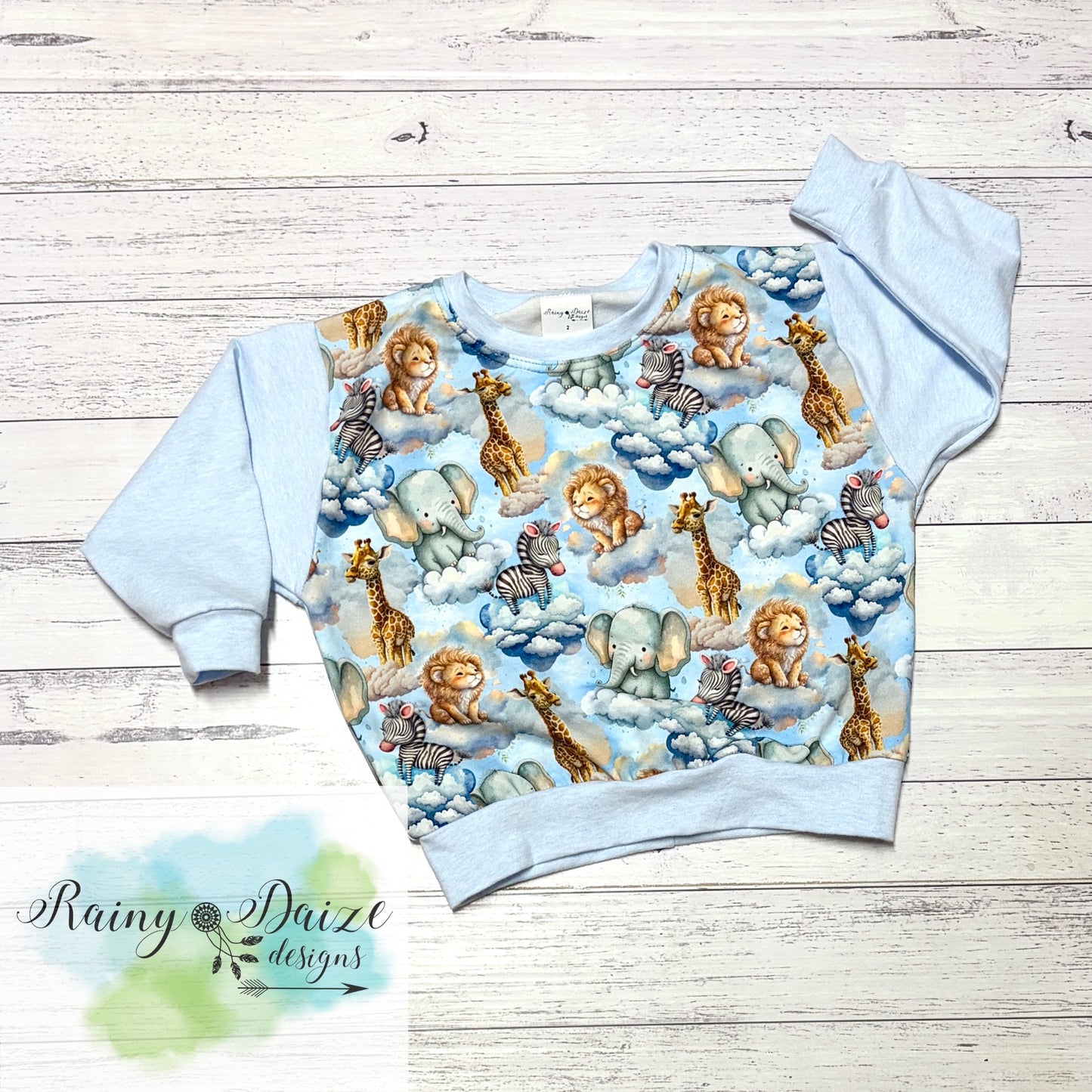 Size 2 Baby Animals Lounge Jumper