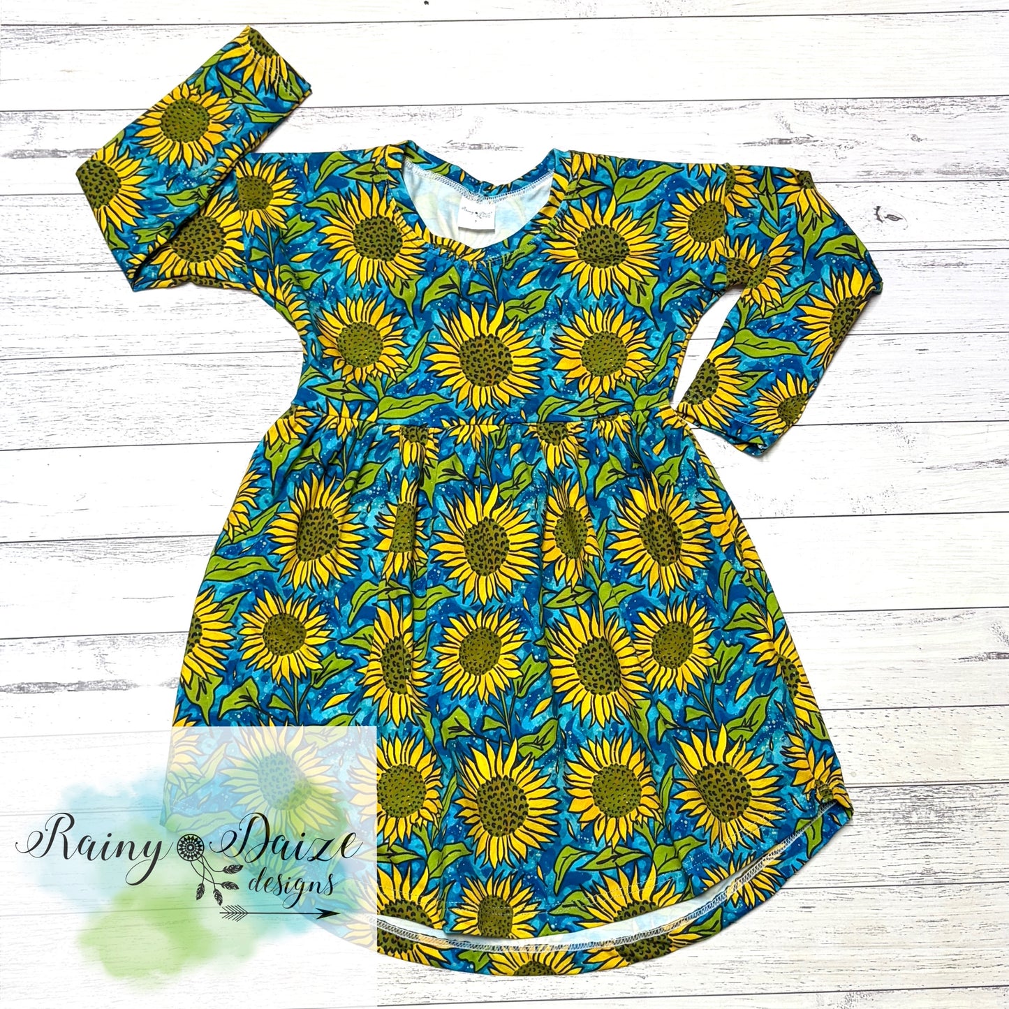 Size 7 Sunflower Peplum Dress
