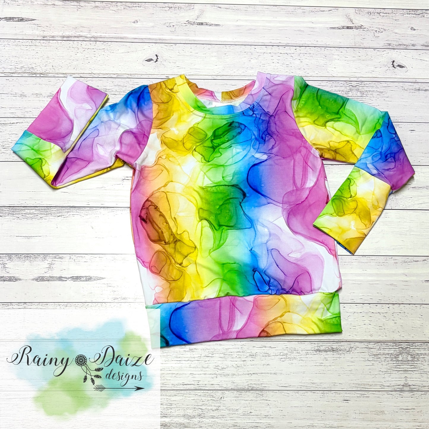 Size 3-6y GWM Rainbow Ink Top