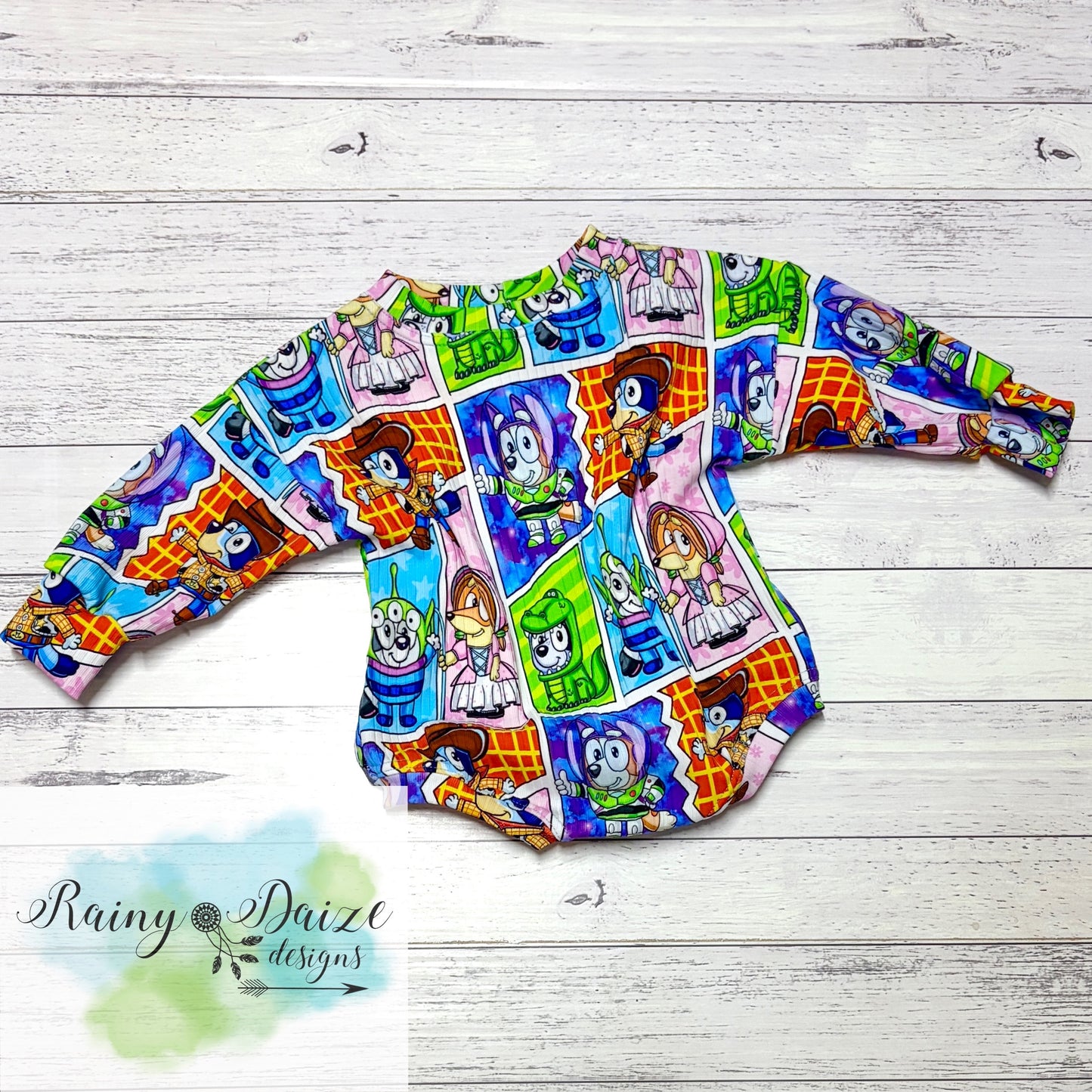Size 00 Bluey Story Sweater Romper