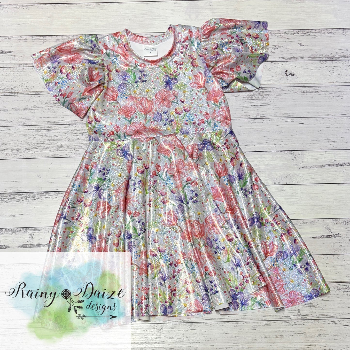 Size 6 Floral Swirly Dress