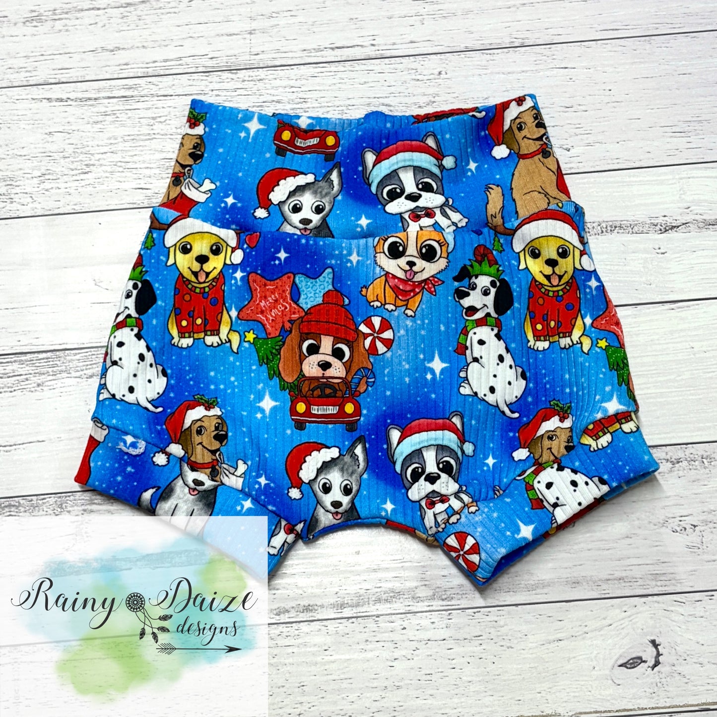 Size 1 Christmas Dogs Bummies