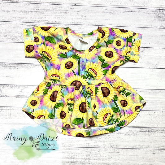 Sunflower Peplum Top