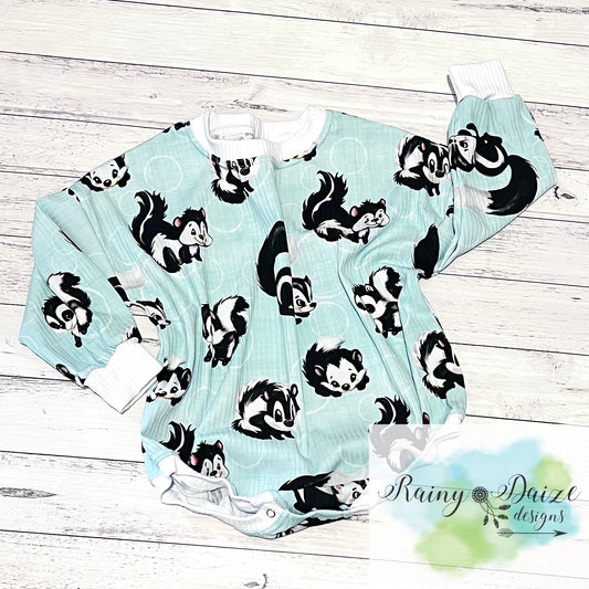 Skunk Sweater Romper