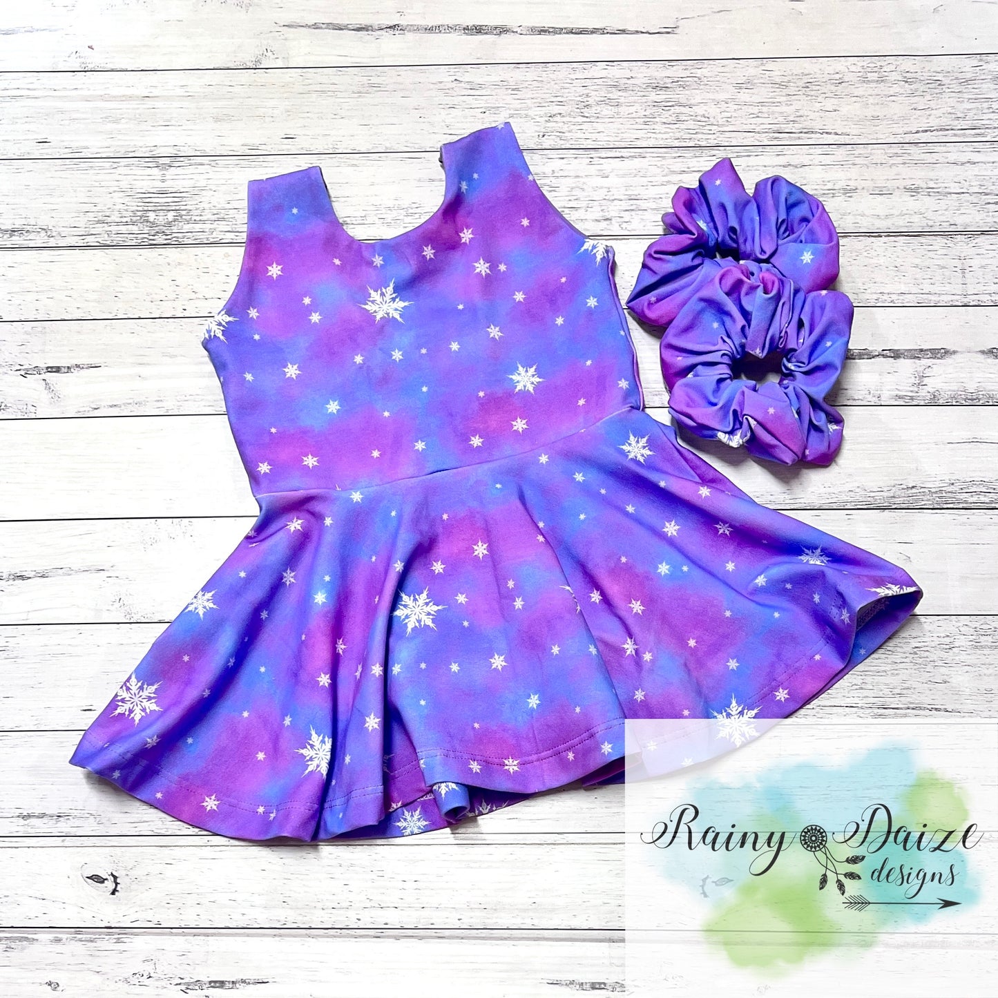 Size 7 Peplum Top & Scrunchie Set