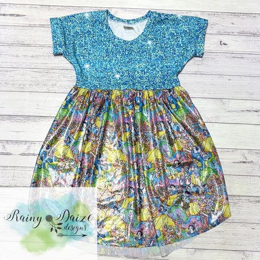 Size 8 Snow White Peplum Dress