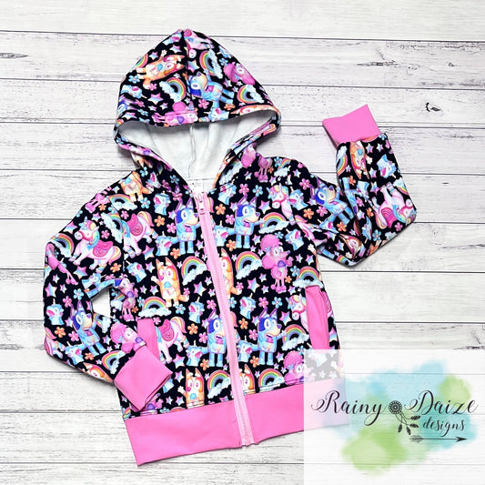 Blue Dog Zip Hoody