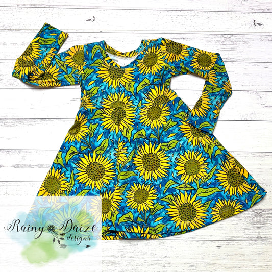 Size 1-3Y GWM Sunflower Dress
