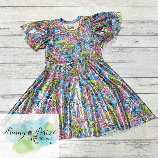 Size 4 Sleeping Beauty Swirly Dress