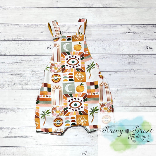 Geo Overall Romper