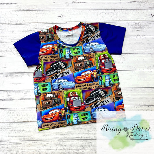 Size 5 Cars Tee