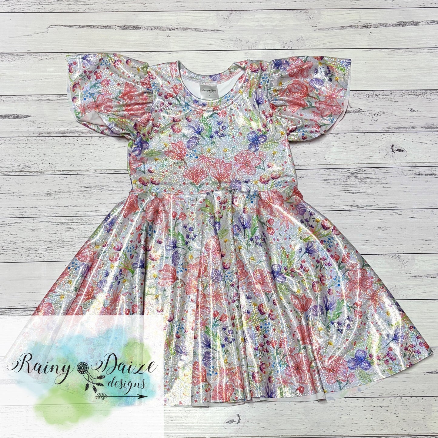 Size 4 Floral Swirly Dress