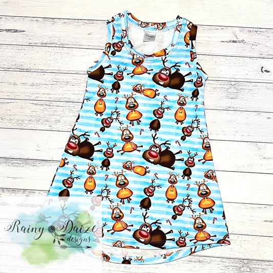 Ditzy Deer Tank Dress